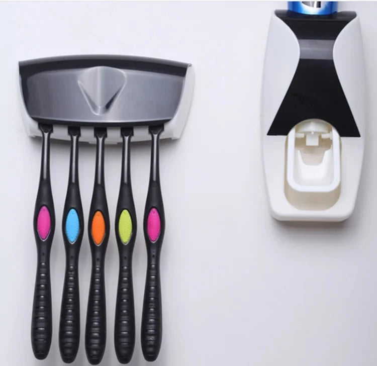 Porte-brosse à dents & distributeur de dentifrice