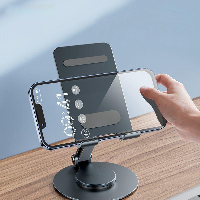 Support téléphone rotatif en aluminium