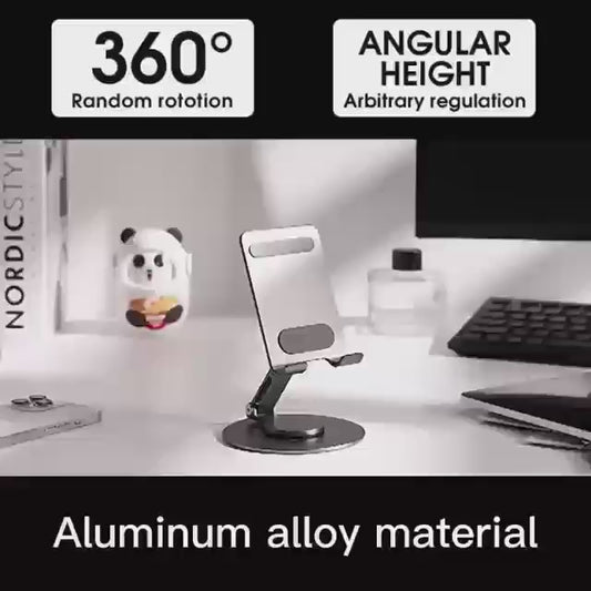 Support téléphone rotatif en aluminium
